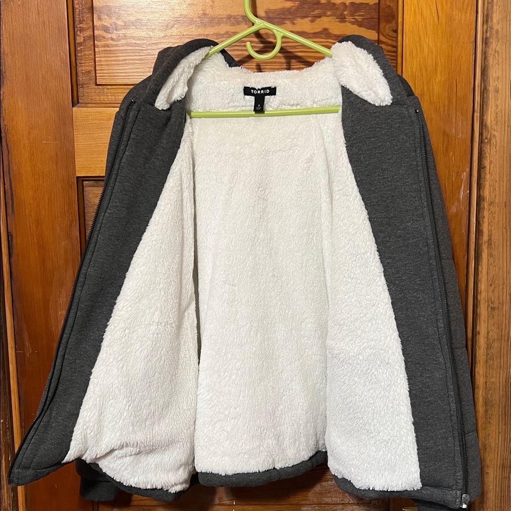 TORRID Jacket Hooded Pockets Fleece Lined Size 3x - Picture 5 of 6